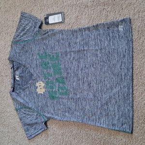 NWT NOTRE DAME V-NECK, BLUE, SIZE MEDIUM